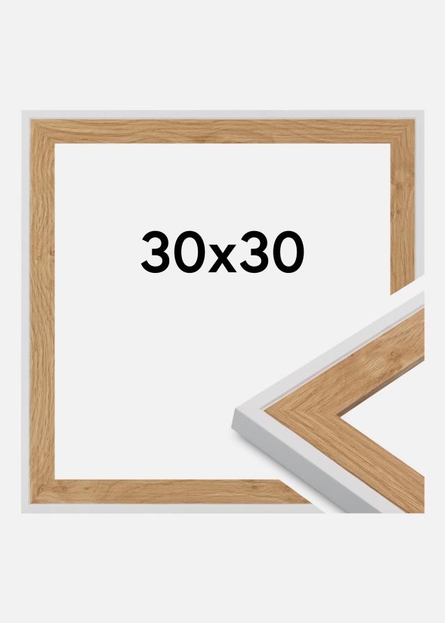 Rahmen Linea Acrylglas Beech / White 30x30 cm