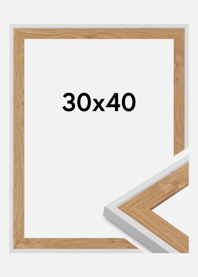 Rahmen Linea Acrylglas Beech / White 30x40 cm