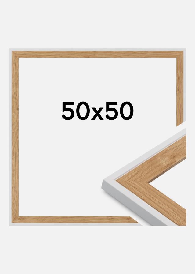 Rahmen Linea Acrylglas Beech / White 50x50 cm