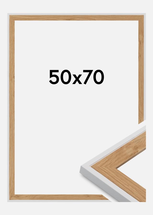 Rahmen Linea Acrylglas Beech / White 50x70 cm