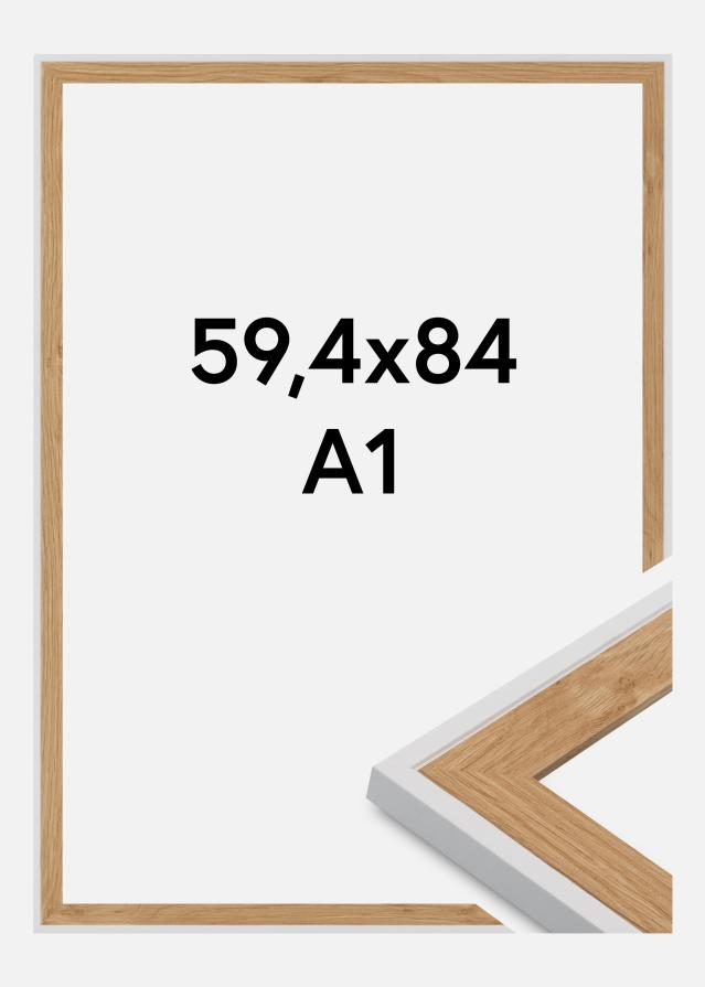 Rahmen Linea Acrylglas Beech / White 59.4x84 cm (A1)