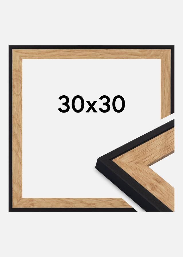 Rahmen Linea Acrylglas Oak / Black 30x30 cm
