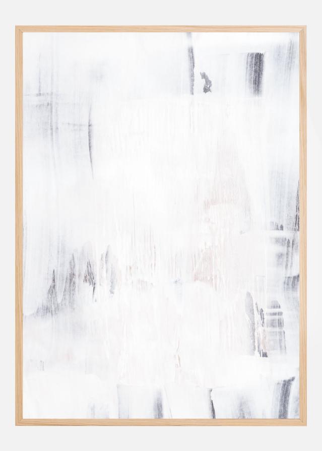 Soft White Brushstrokes Poster