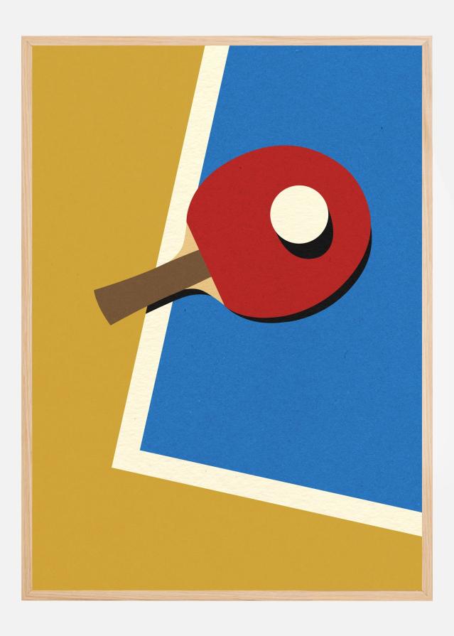 Table Tennis Team Red Poster