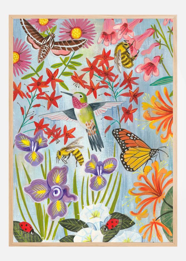 Pollinators and flowers Poster
