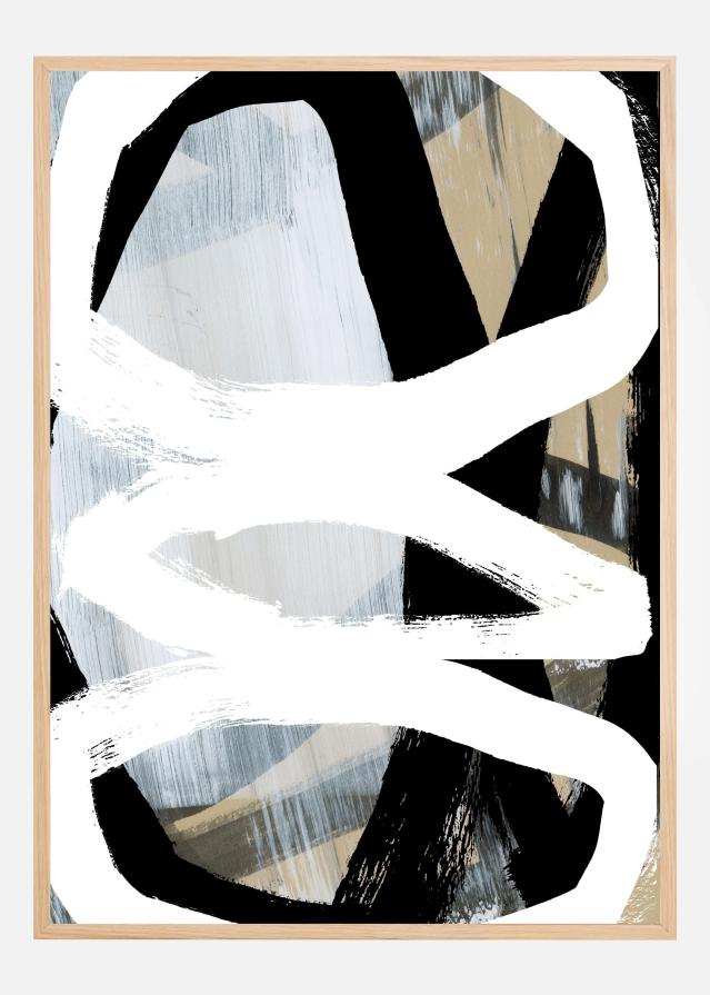 Bold Black On White No3 Poster