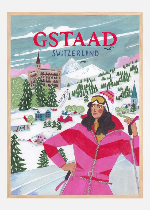 Travel Woman in Gstaad Poster