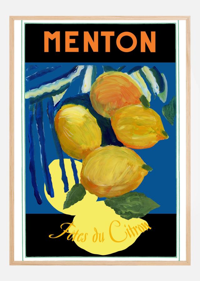 Lemons Menton Citrus Fruit Poster