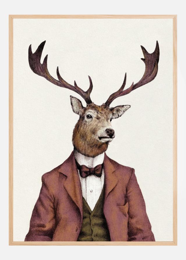 A deer With Human Attirea wearing Poster