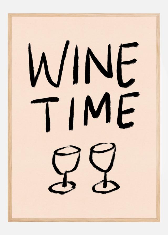 Wine Time Trendy Typography Poster