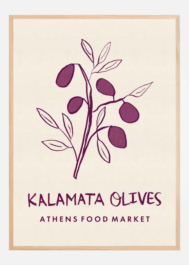 Kalamata Olives Athens Food Market Greece Poster