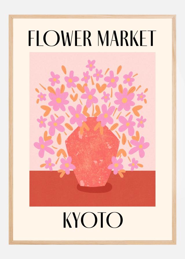 Kyoto Flower Market Japan Travel Poster