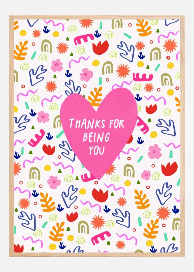Thanks for Being You Card Poster