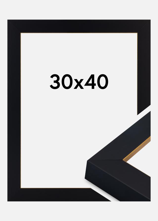 Rahmen Sussex Acrylglas Schwarz/Gold 30x40 cm