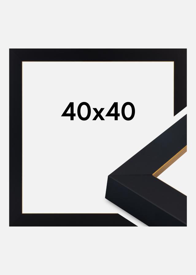 Rahmen Sussex Acrylglas Schwarz/Gold 40x40 cm