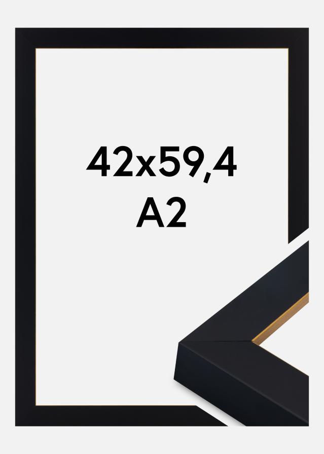 Rahmen Sussex Acrylglas Schwarz/Gold 42x59.4 cm (A2)