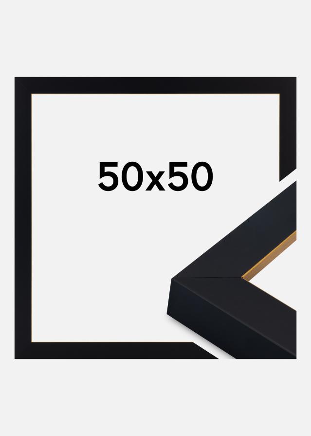 Rahmen Sussex Acrylglas Schwarz/Gold 50x50 cm