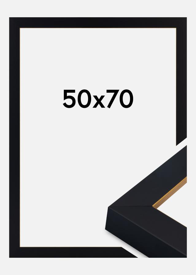 Rahmen Sussex Acrylglas Schwarz/Gold 50x70 cm