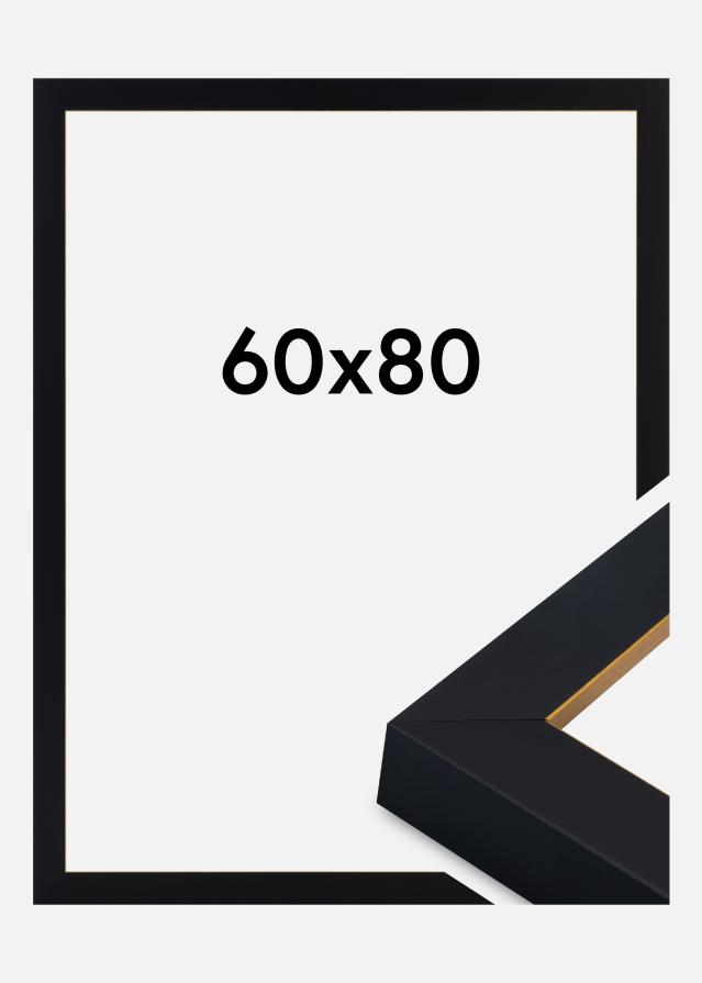 Rahmen Sussex Acrylglas Schwarz/Gold 60x80 cm