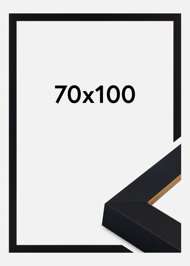 Rahmen Sussex Acrylglas Schwarz/Gold 70x100 cm