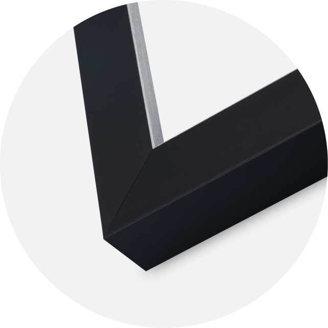 Rahmen Sussex Acrylglas Schwarz/Silber 60x80 cm