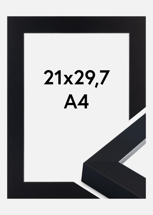 Rahmen Sussex Acrylglas Schwarz/Silber 21x29.7 cm (A4)