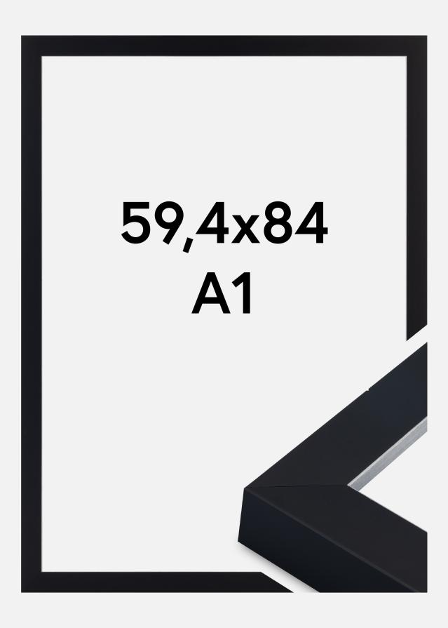 Rahmen Sussex Acrylglas Schwarz/Silber 59.4x84 cm (A1)