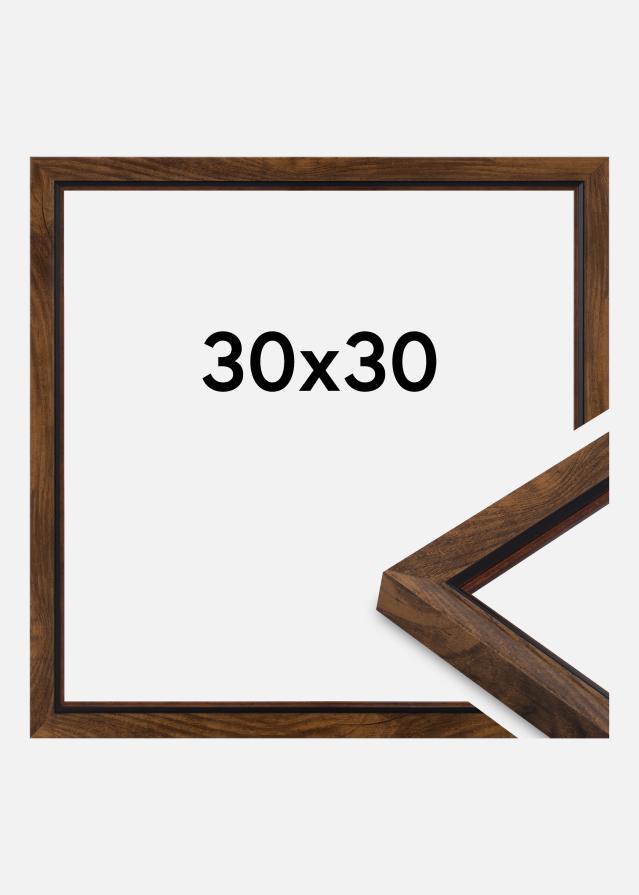 Rahmen Apex Acrylglas Walnut 30x30 cm