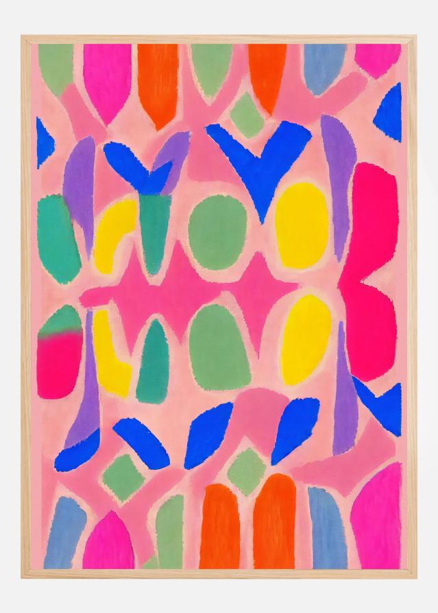 Pastel Neon Pattern Poster