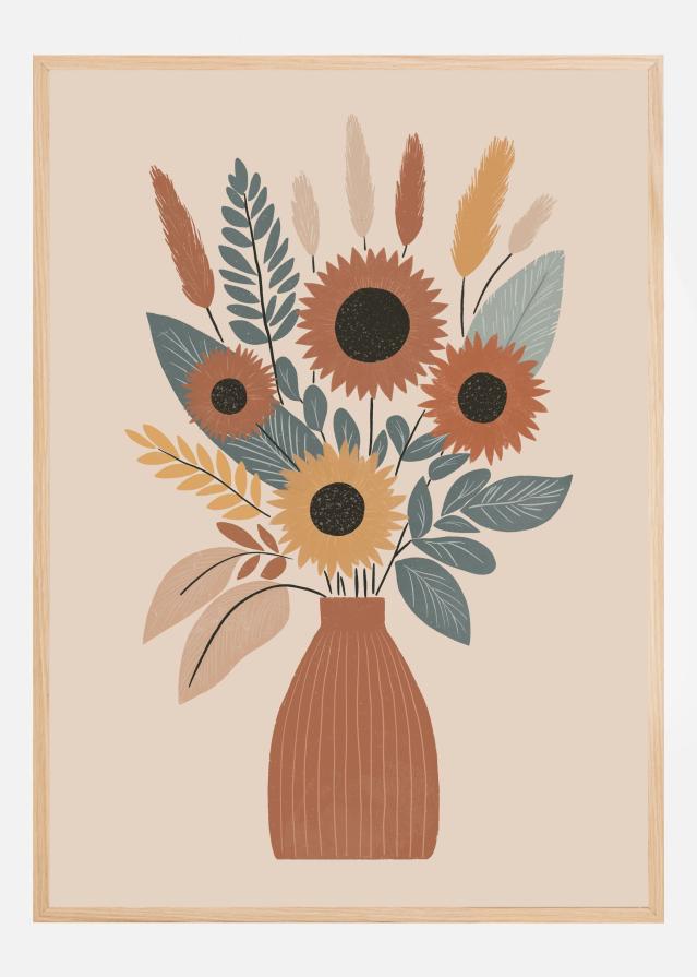 Boho Sunflowers Poster