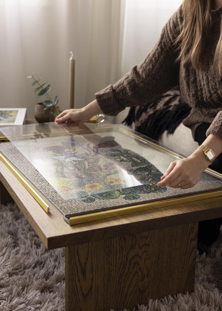 Puzzle-Rahmen Gold 50x70 cm