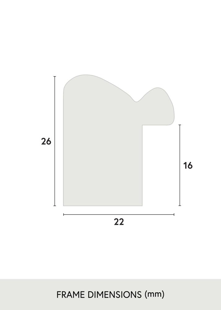 Rahmen Canterbury Acrylglas Braun 60x80 cm