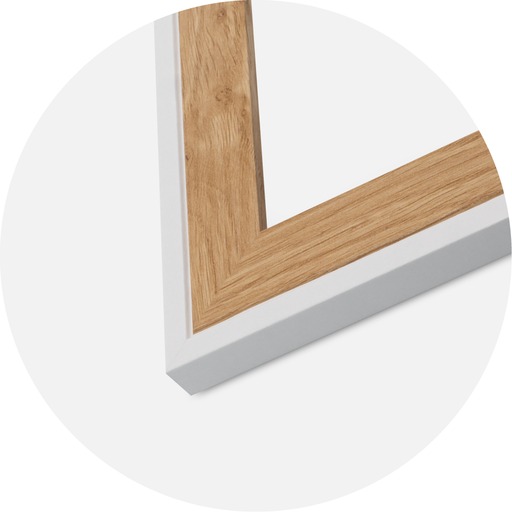 Rahmen Linea Acrylglas Beech / White 59.4x84 cm (A1)