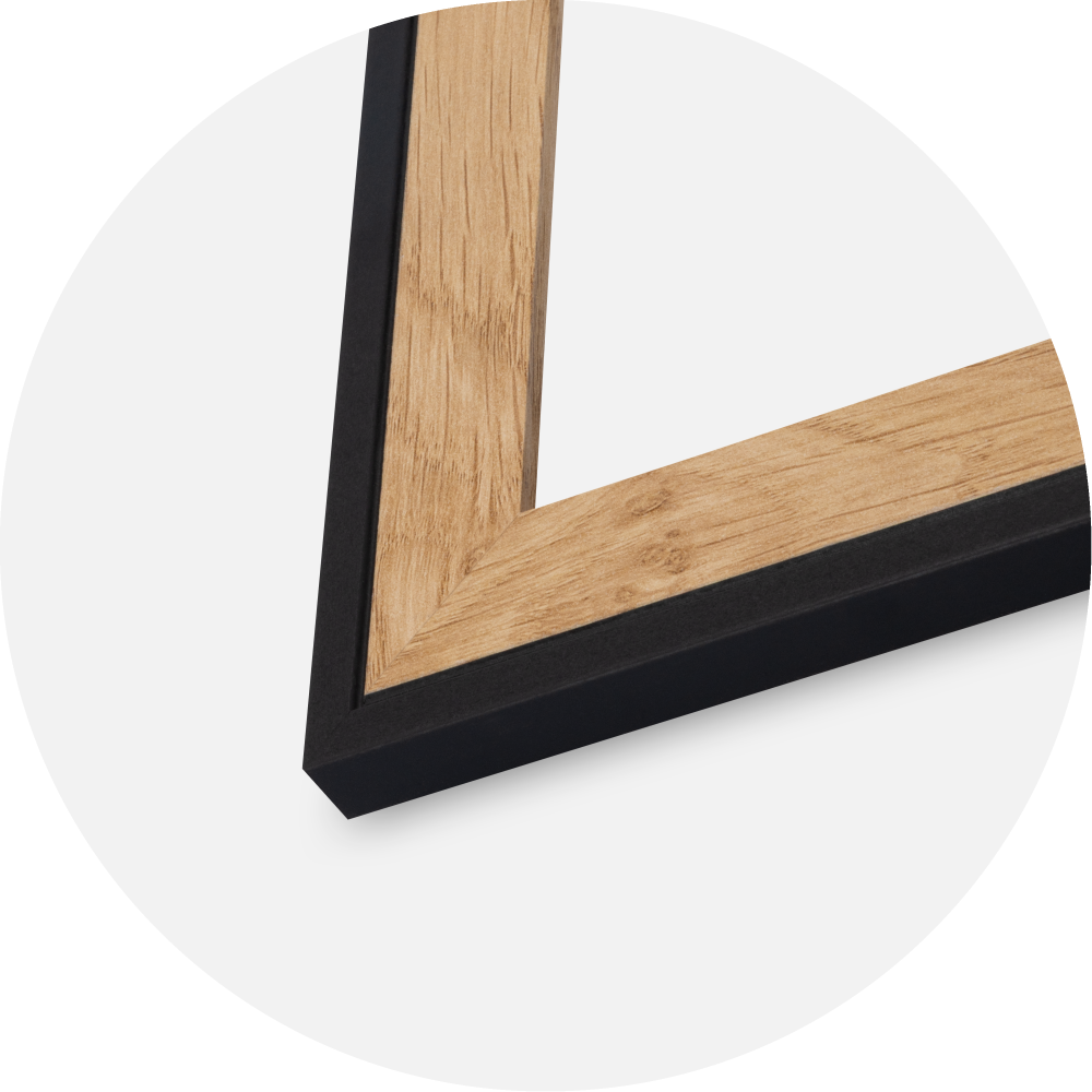 Rahmen Linea Acrylglas Oak / Black 30x30 cm
