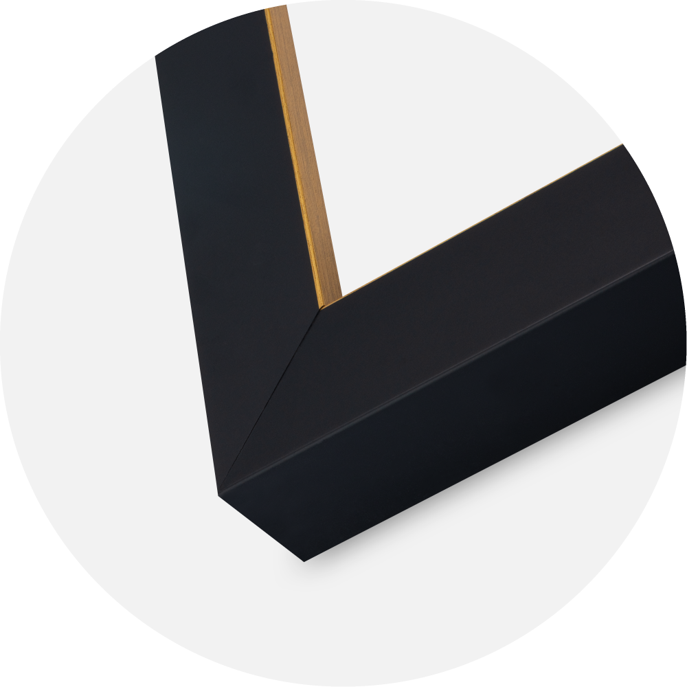 Rahmen Sussex Acrylglas Schwarz/Gold 59.4x84 cm (A1)