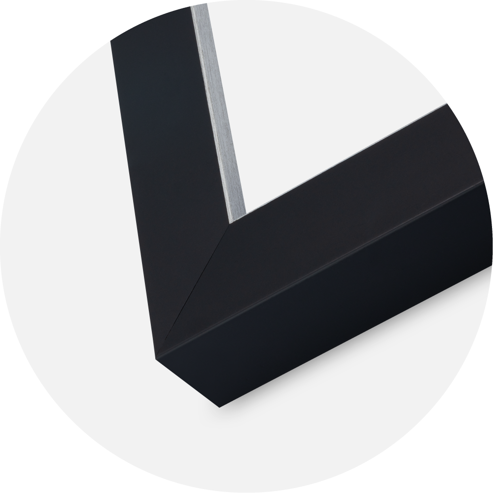 Rahmen Sussex Acrylglas Schwarz/Silber 50x50 cm