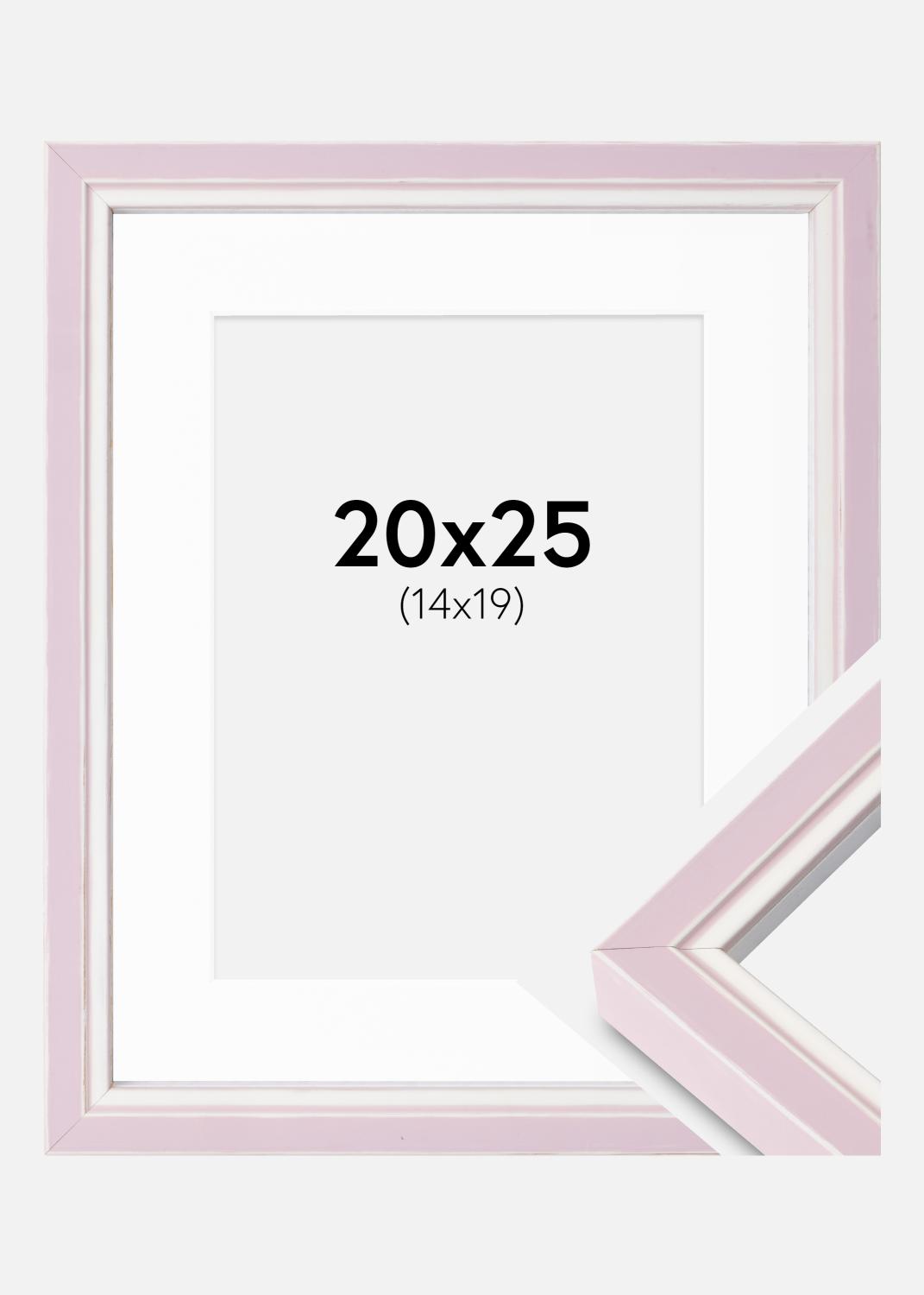 Product Image for Rahmen Diana Rosa 20x25 cm - Passepartout Weiß 15x20 cm