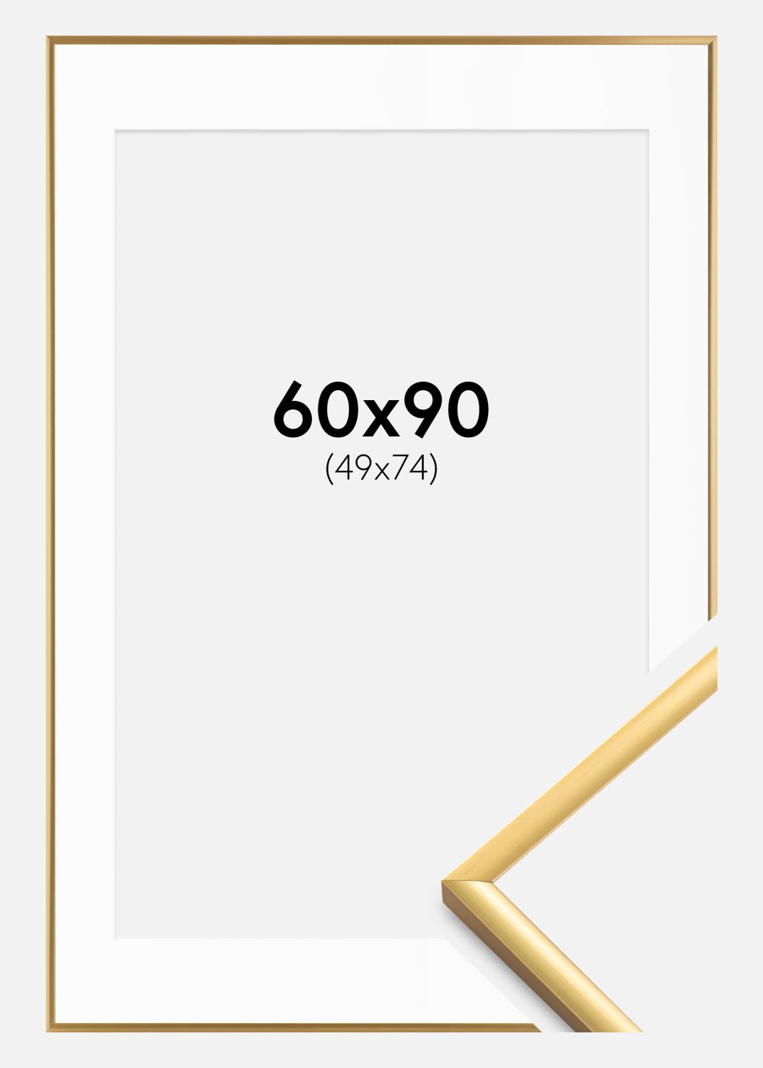 Product Image for Rahmen New Lifestyle Gold 60x90 cm - Passepartout Weiß 50x75 cm