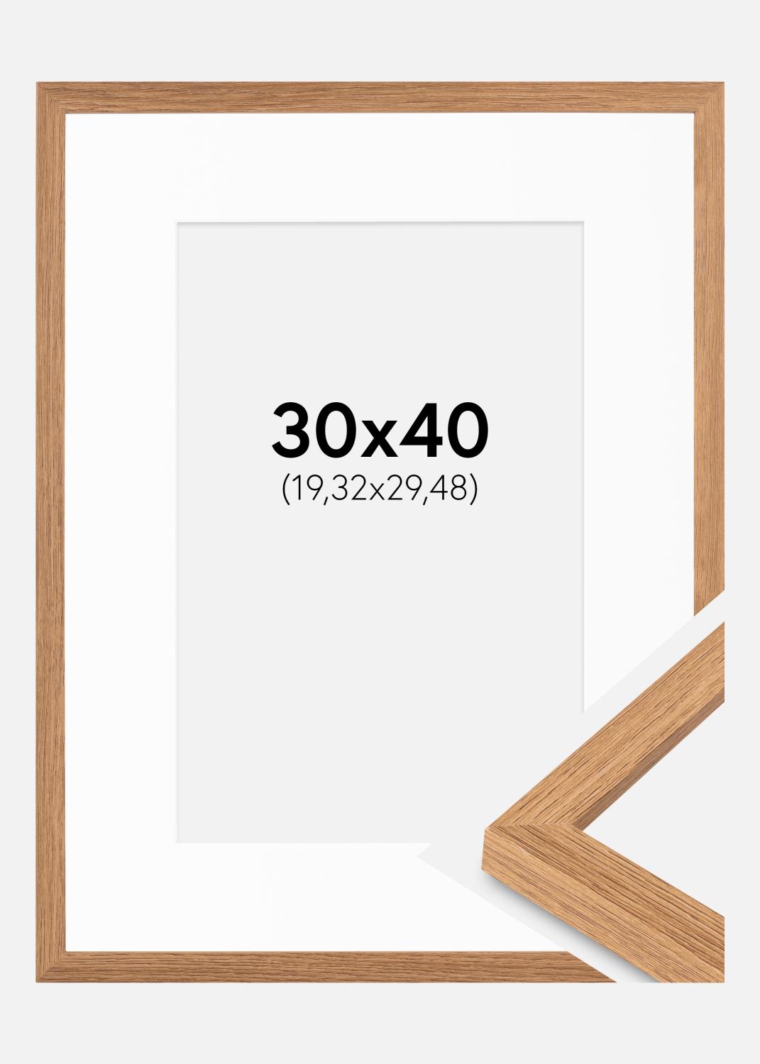 Product Image for Rahmen Modern Teak 30x40 cm - Passepartout Weiß 8x12 inches
