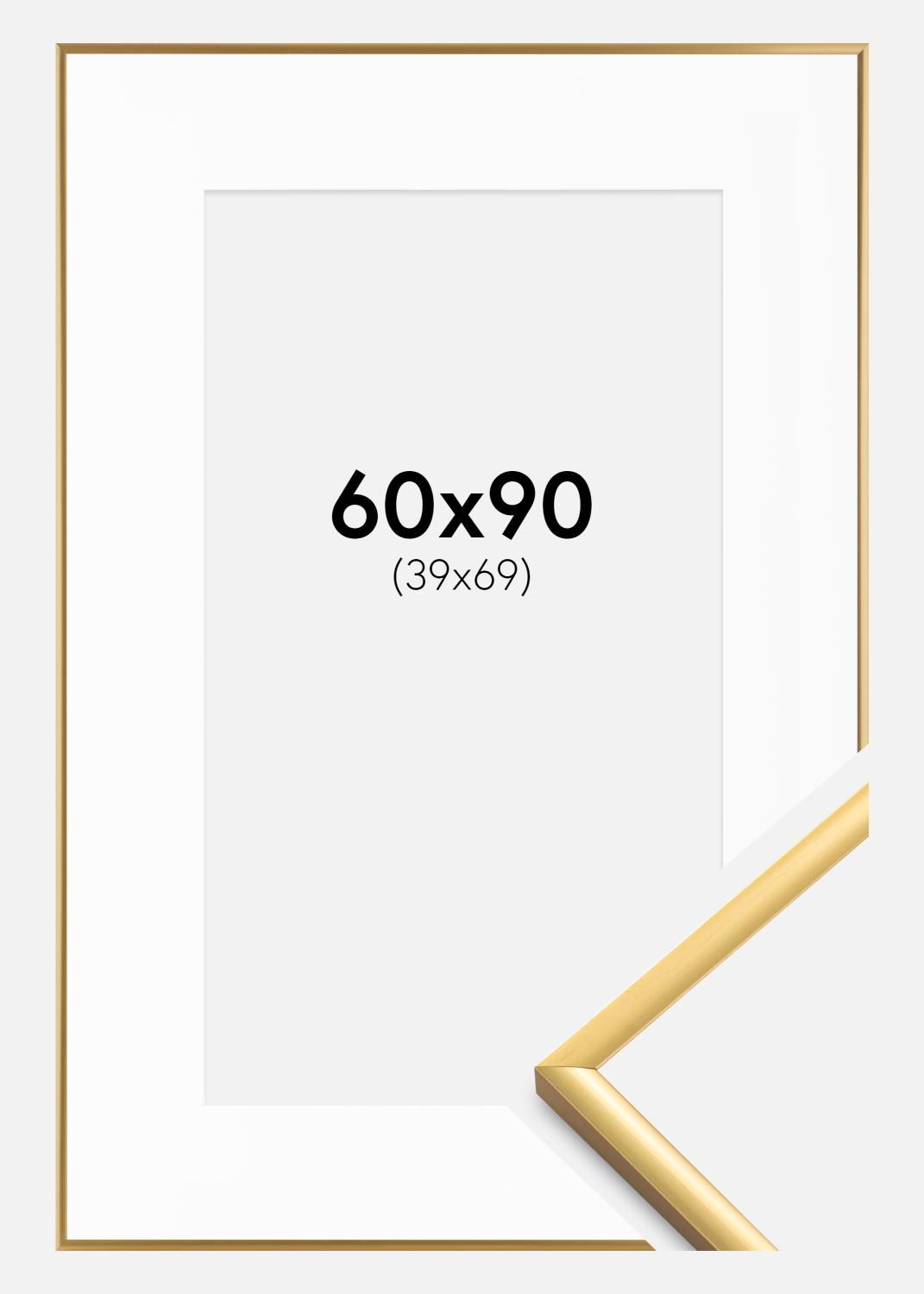 Product Image for Rahmen New Lifestyle Gold 60x90 cm - Passepartout Weiß 40x70 cm