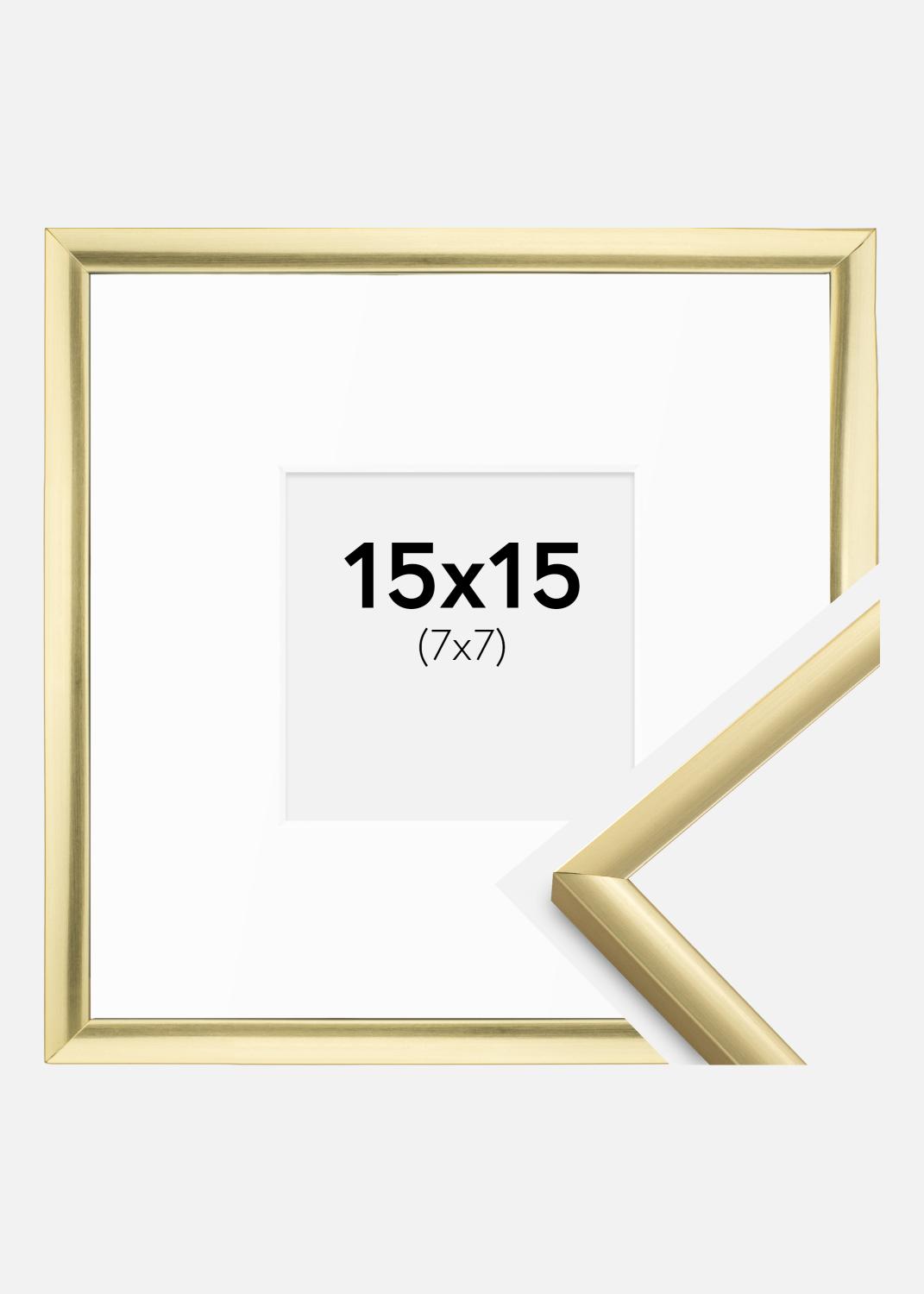 Product Image for Rahmen New Lifestyle Gold 15x15 cm - Passepartout Weiß 8x8 cm