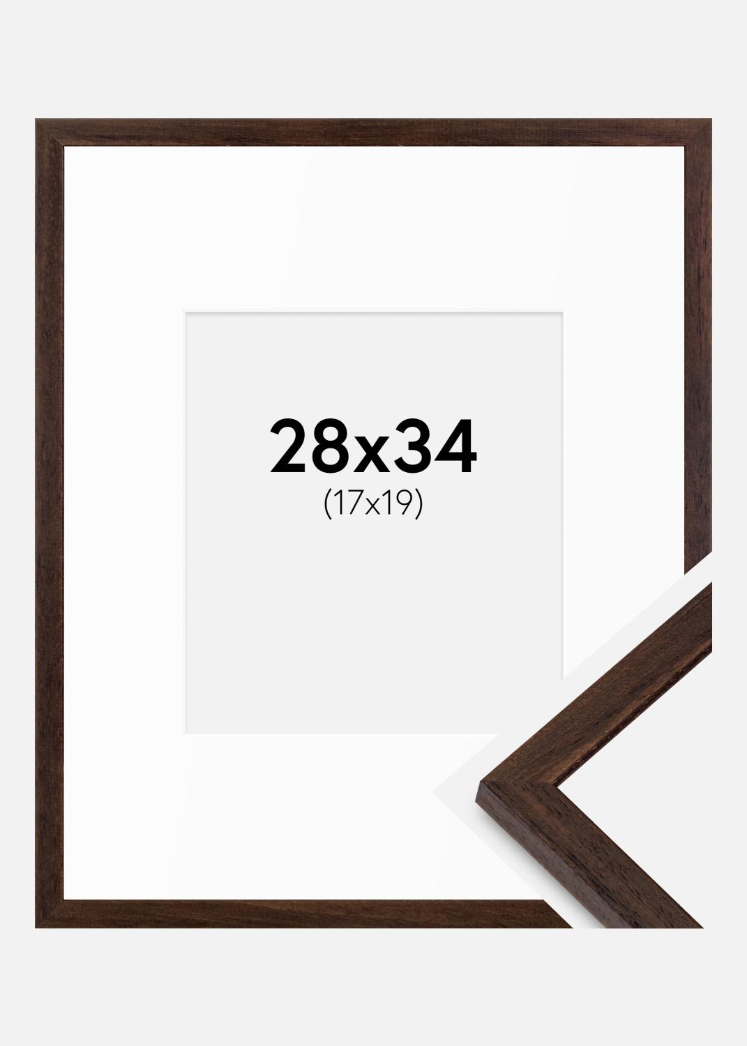 Product Image for Rahmen Edsbyn Walnuss 28x34 cm - Passepartout Weiß 18x20 cm