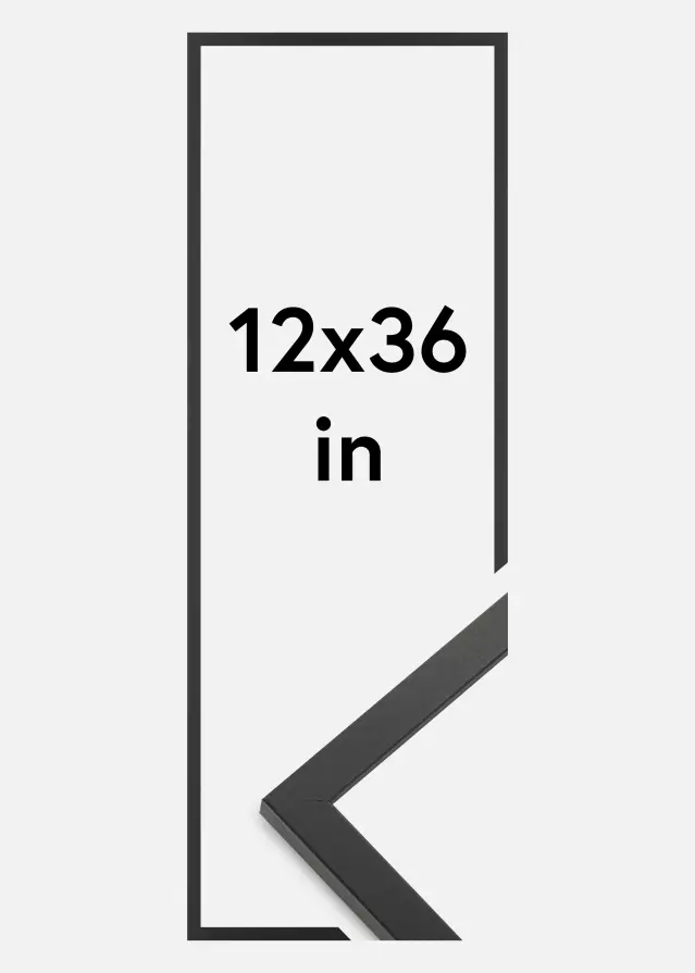 Rahmen Trendy Acrylglas Schwarz 12x36 inches (30,48x91,44 cm)