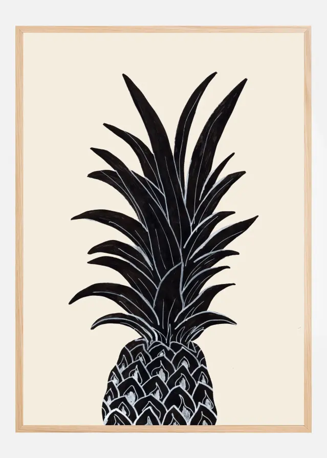 Black Pineapple Poster