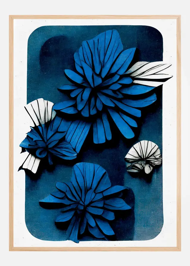 Blue Blossoms Poster