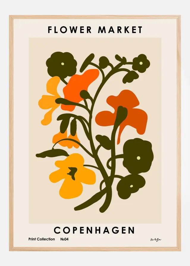 Flower Market. Copenhagen Poster