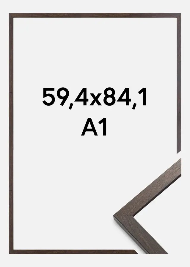 Rahmen Trendy Acrylglas Walnuss 59,4x84,1 cm (A1)