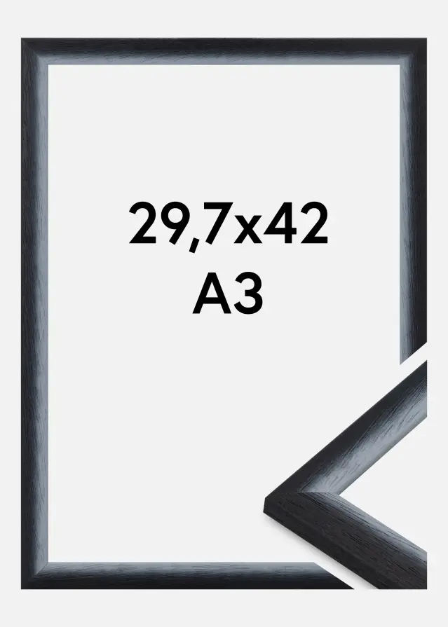 Rahmen Cornwall Acrylglas Schwarz 29.7x42 cm (A3)