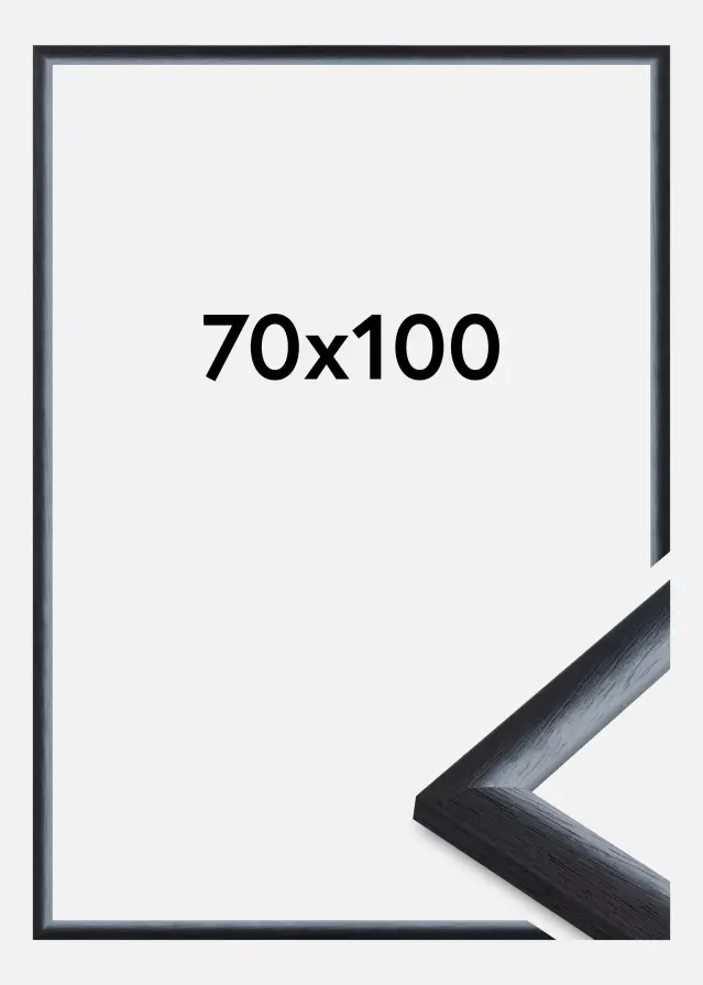 Rahmen Cornwall Acrylglas Schwarz 70x100 cm