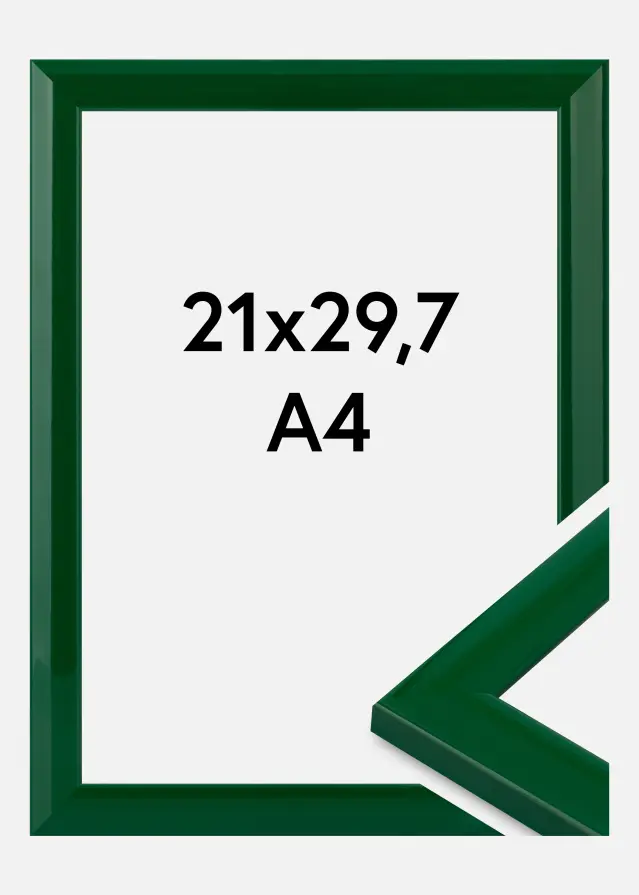 Rahmen Dorset Acrylglas Grün 21x29.7 cm (A4)